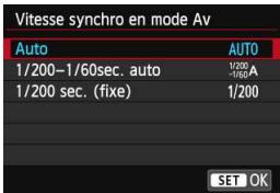 CANON EOS 250D - [Vitesse synchro en mode av] - 1