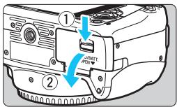 CANON EOS 250D - Installation et retrait de la batterie et de la carte - 2