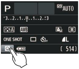 CANON EOS 250D - Contrôle rapide (exemple d'affichage) - 1