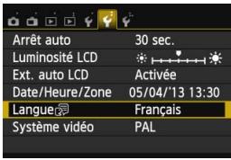 CANON EOS 250D - Affichez l'écran du menu. - 1