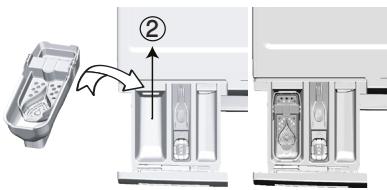 BEKO WDW 85120 - Si le produit contient un réservoir pour lessive liquide: - 1