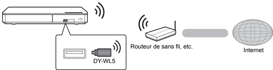 PANASONIC DVD-S500EP - ■ Connexion LAN sans fil - 1