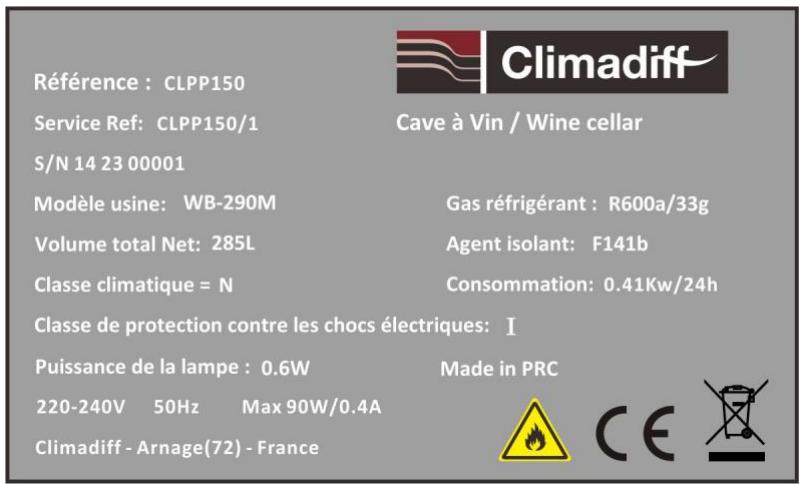 CLIMADIFF KB19 19 L - TECHNICAL CHARACTERISTICS - 1