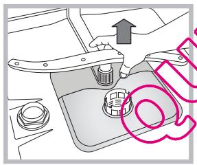 ARISTON LSP720 - Reinigen van de sproeiarmen - 2