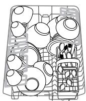 ARISTON LSP720 - Beschickungsbeispiele für den Oberkorb - 2