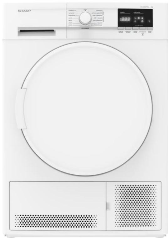 SHARP KD-GCB7S7PW9 - KD-GCB8S7PW9 - KD-GHB8S7GW2 - Dommage sèche-linge. KD-GCB7S7PW9 - 1