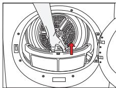 SMEG DHT38PLIT - Cleaning Lint Filter / Loading Door Inner Surface - 1
