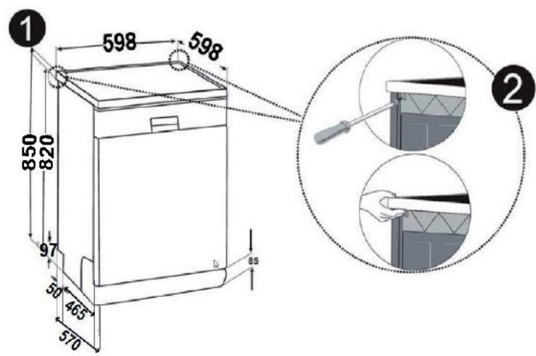 SOGELUX SLVI842X  -  SLVI852 - Installation sous un plan de travail - 1