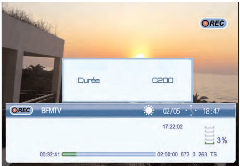 SERVIMAT TSF4500C - GERER LA DUREE D'UN ENREGISTREMENT - 1