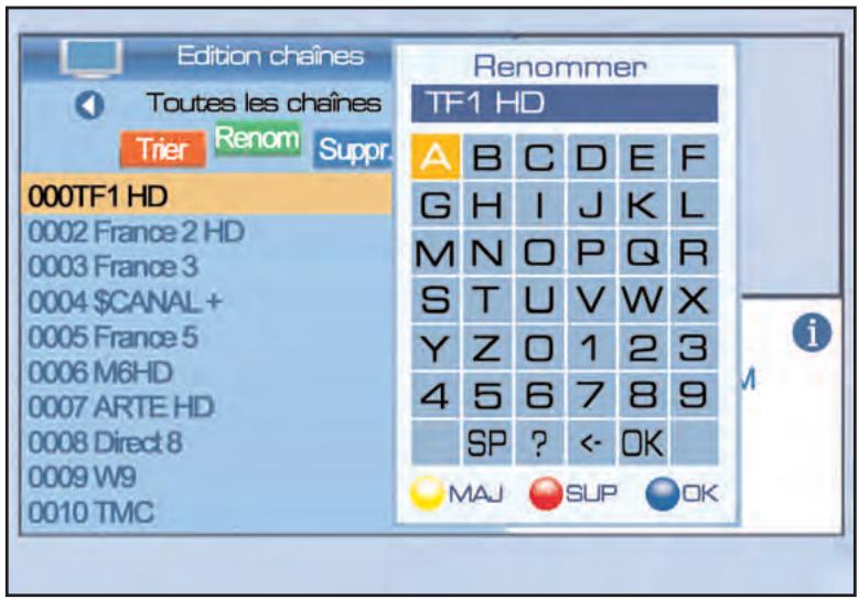 SERVIMAT TSF4500C - LISTE DES CHAINES (renommer une chaine) - 1