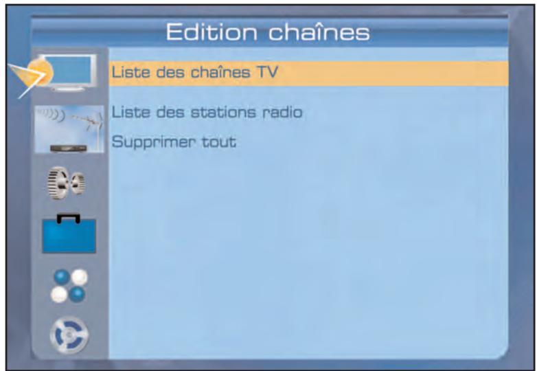 SERVIMAT TSF4500C - EDITION CHAINES (Liste des chaînes TV) - 1