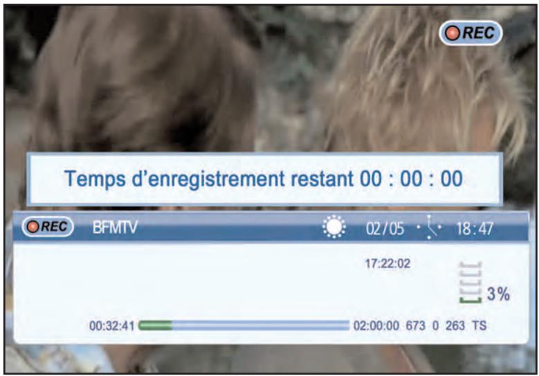 SERVIMAT TSF4500C - ENREGISTERR UN PROGRAMME EN COURS - 1