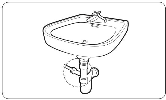 SAMSUNG WD72J5400AW - En utilisant le tuyau de vidange du lavabo : - 2