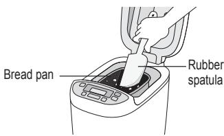 PANASONIC SD-ZD2010 - SD-ZF2010 - Open the lid and scrape off the flour within 3 minutes when the beep sounds - 1