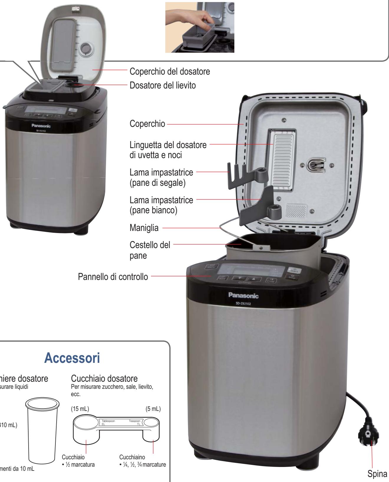PANASONIC SD-BH104 - Dosatore di uvetta e noci - 1