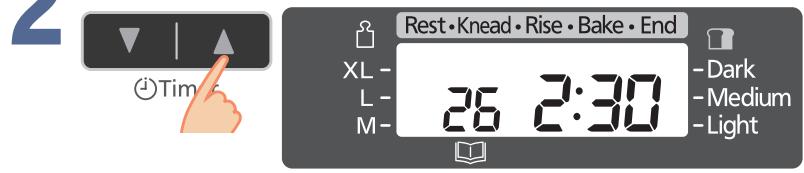 PANASONIC SD-BH104 - Stellen Sie die Kochzeit ein - 1