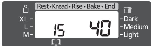 PANASONIC SD-BH104 - Set the baking time - 2
