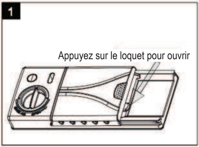 DE DIETRICH DVH6330J - Le bac à détergent - 1