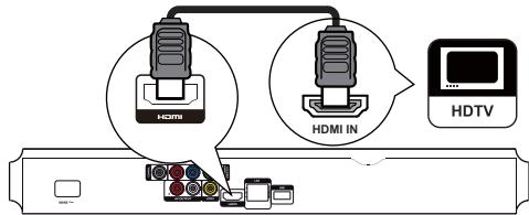 PHILIPS BDP3400 - Option 1: connexion à la prise HDMI - 1