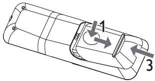 PHILIPS BDP3400 - Préparation de la télécommande - 1