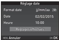 PENTAX K-1 MII  -  K-1 MARK II - Réglage de la date et de l'heure - 3