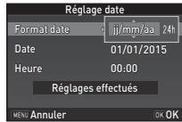 PENTAX K-1 MII  -  K-1 MARK II - Réglage de la date et de l'heure - 1