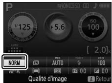 NIKON D850 - Affichez les options de qualité d'image. - 2