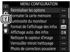 NIKON D850 - Mettez en surbrillance l'icône du menu actuellement sélectionné. - 2