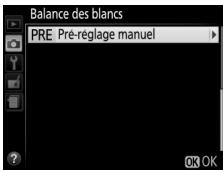 NIKON D850 - Sélectionnez pré-réglage manuel. - 1
