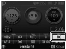 NIKON D850 - Affichez les options de sensibilité. - 2