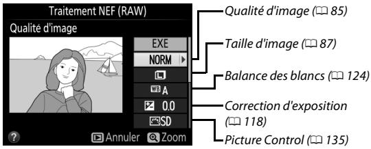 NIKON D850 - Régler les paramètres de traitement NEF (RAW). - 1