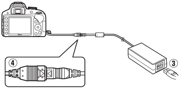 NIKON D850 - Raccordez l'adaptateur secteur. - 1