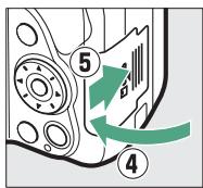 NIKON D850 - Insérez l'accumulateur et la carte mémoire. - 5