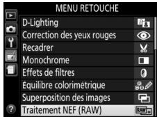 NIKON D850 - Sélectionnez traitement NEF (RAW). - 2