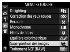 NIKON D850 - Sélectionnez superposition des images. - 2