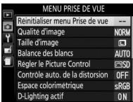 NIKON D850 - Menu prise de vue : options de prise de vue - 3
