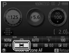 NIKON D850 - Affichez les options du mode de zone AF. - 2