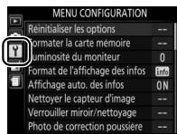 NIKON D850 - Menu configuration : paramétrage de l'appareil photo - 1