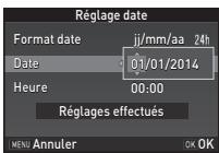 PENTAX 645Z - Réglage de la date et de l'heure - 2