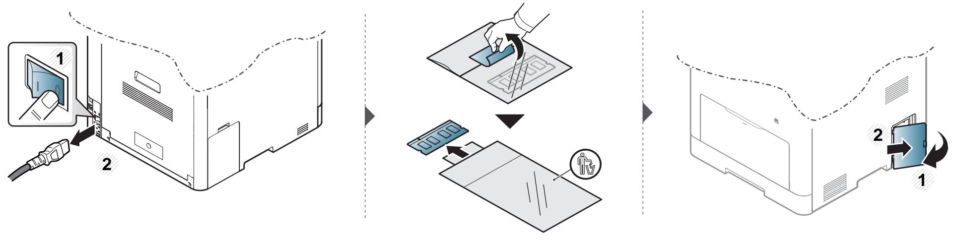 SAMSUNG PROXPRESS M4580FX - Installation d'une barrette mémoire - 1