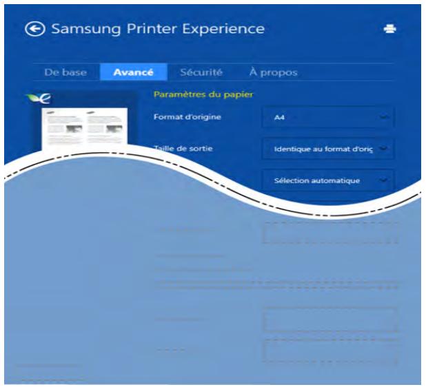 SAMSUNG PROXPRESS M4580FX - Onglet Avancé - 1