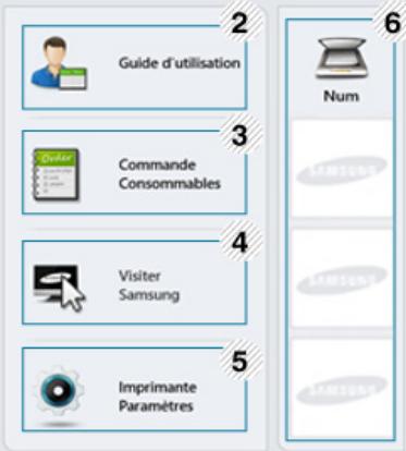 Guide d'utilisation Commande Consommables Visiter Samsung Imprimante Paramètres