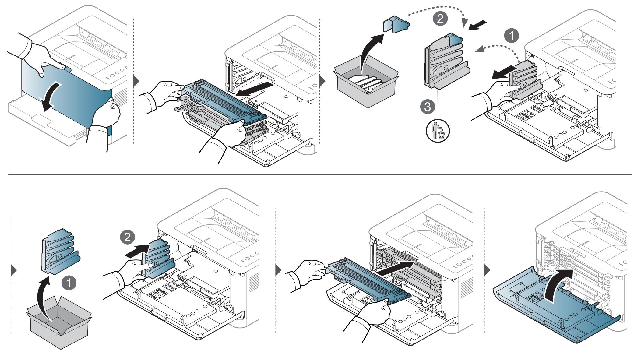 SAMSUNG PROXPRESS SL-M3325ND - Remplacement du récupérateur de toner usagé - 1