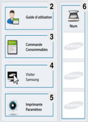 Guide d'utilisation Commande Consommables Visiter Samsung Imprimante Paramètres