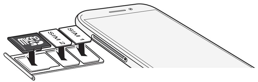 HTC DESIRE 728G - Installer les cartes nano SIM et microSD - 5