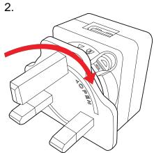 ENERGIZER P550S - Esquema de montaje del cargador UK - 2