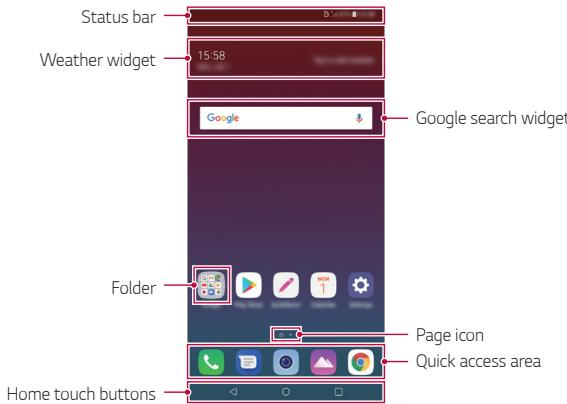 LG L90 (D405N) - Home screen layout - 1