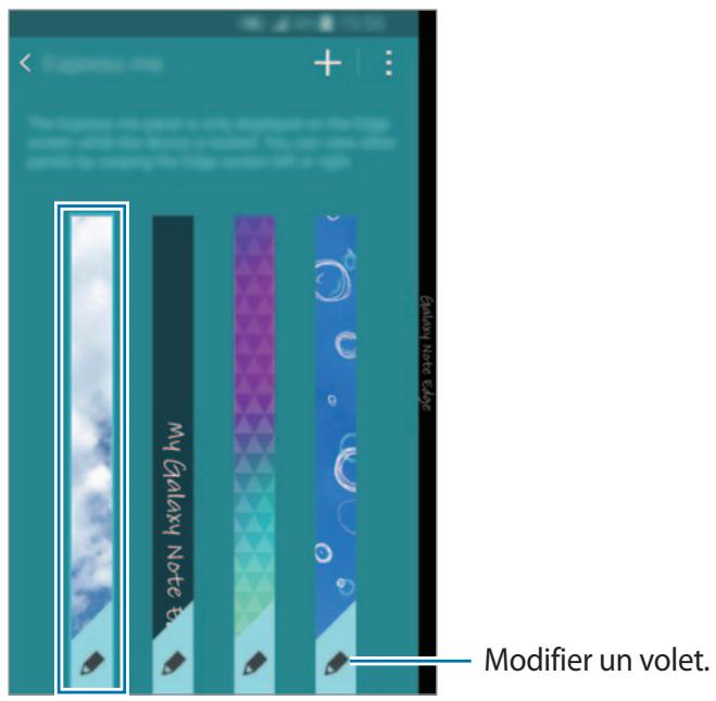 Modifier un volet.