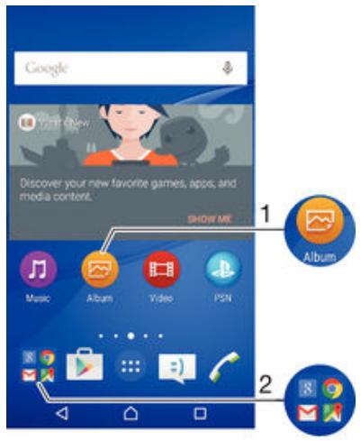 SONY XPERIA E4 - Verknüpfungen und Ordner - 1