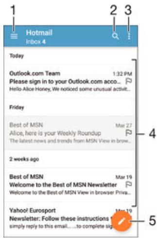 SONY XPERIA E4 - Senden und Empfangen von E-Mails - 1
